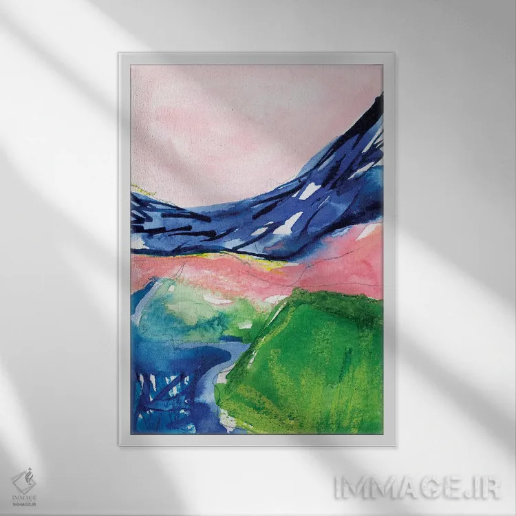 تابلو انتزاعی مناظر انتزاعی ۱ اثر جوی تینگ - نمای قابدار سفید