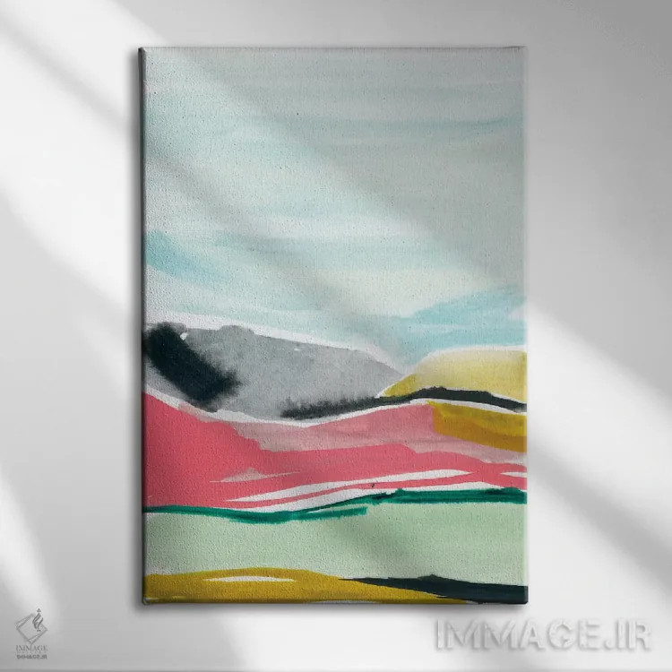 تابلو انتزاعی مناظر انتزاعی ۲ اثر جوی تینگ - نمای روبهرو روی دیوار