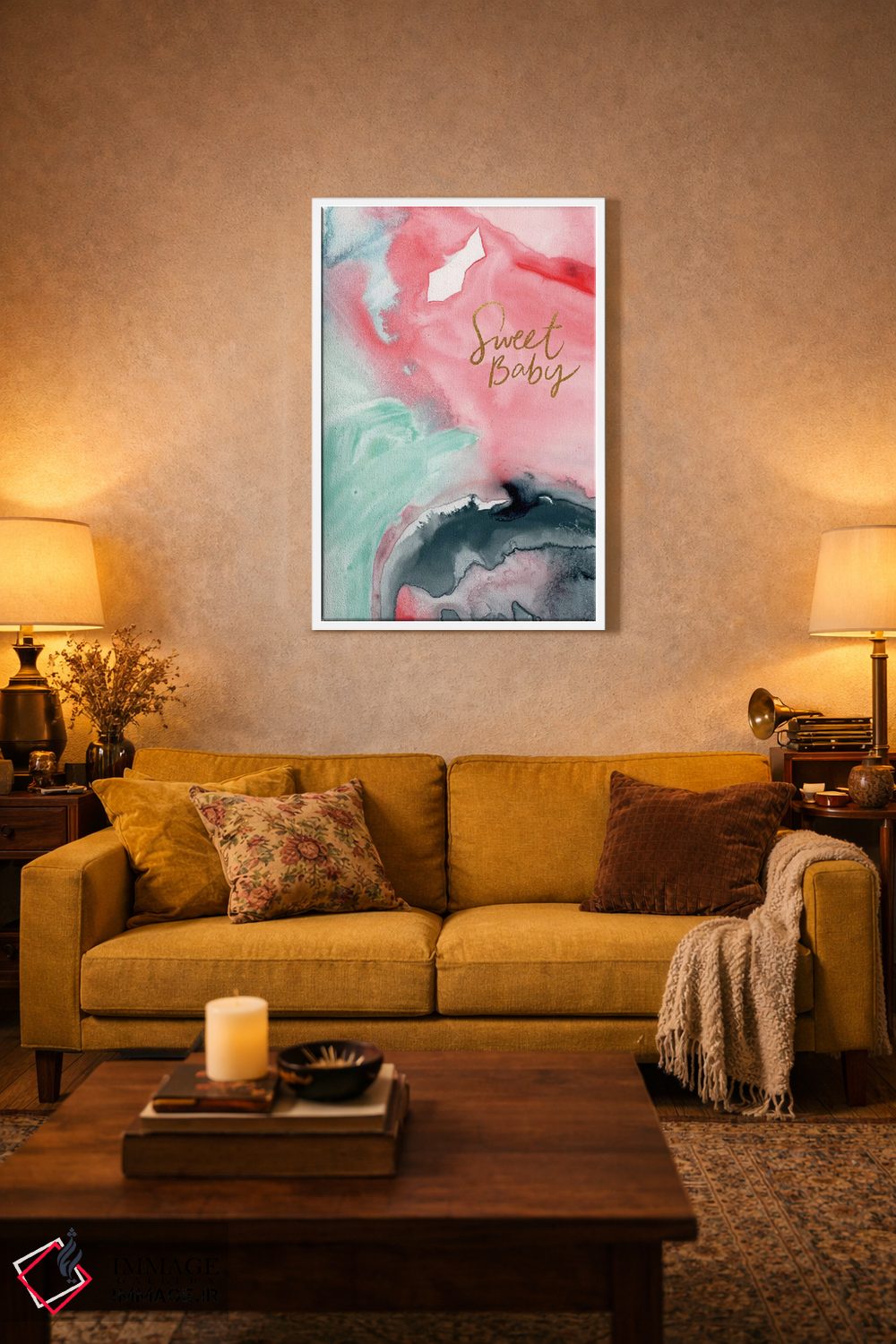 تابلو انتزاعی احساسات نقاشانه ۵ اثر جوی تینگ - D2W