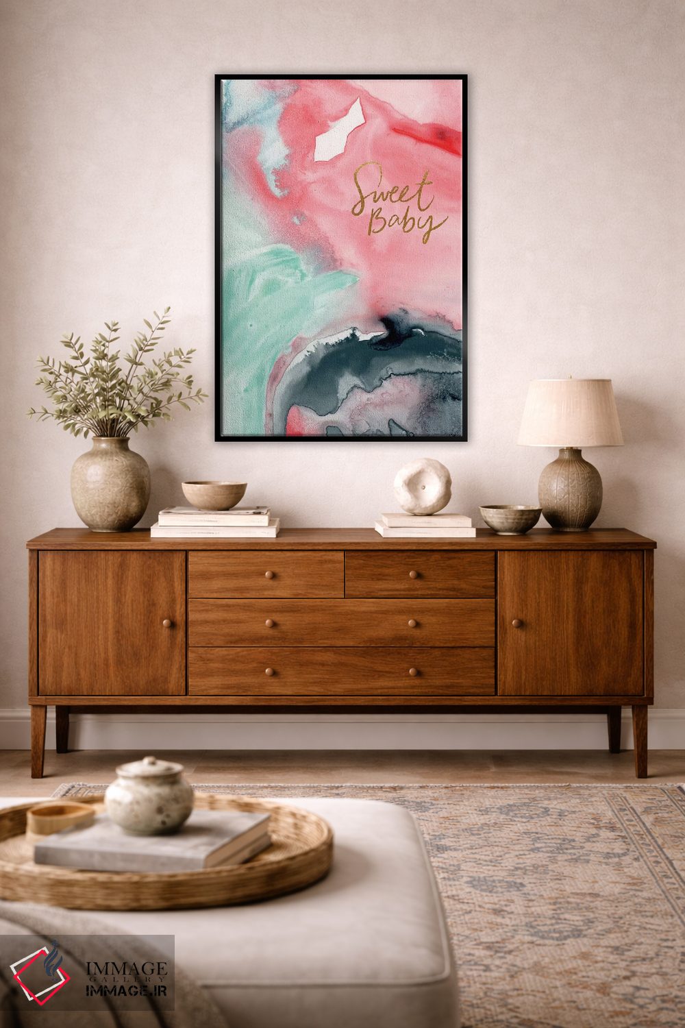 تابلو انتزاعی احساسات نقاشانه ۵ اثر جوی تینگ - D3B