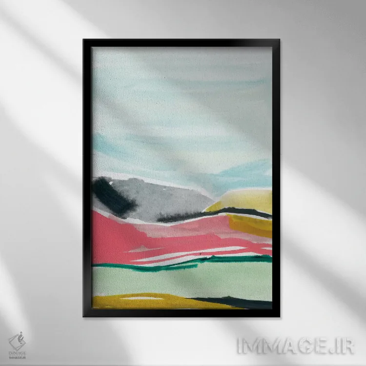 تابلو انتزاعی مناظر انتزاعی ۲ اثر جوی تینگ - نمای قابدار مشکی