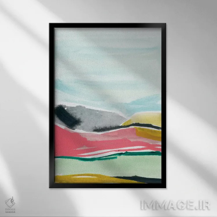 تابلو انتزاعی مناظر انتزاعی ۲ اثر جوی تینگ - نمای قابدار مشکی