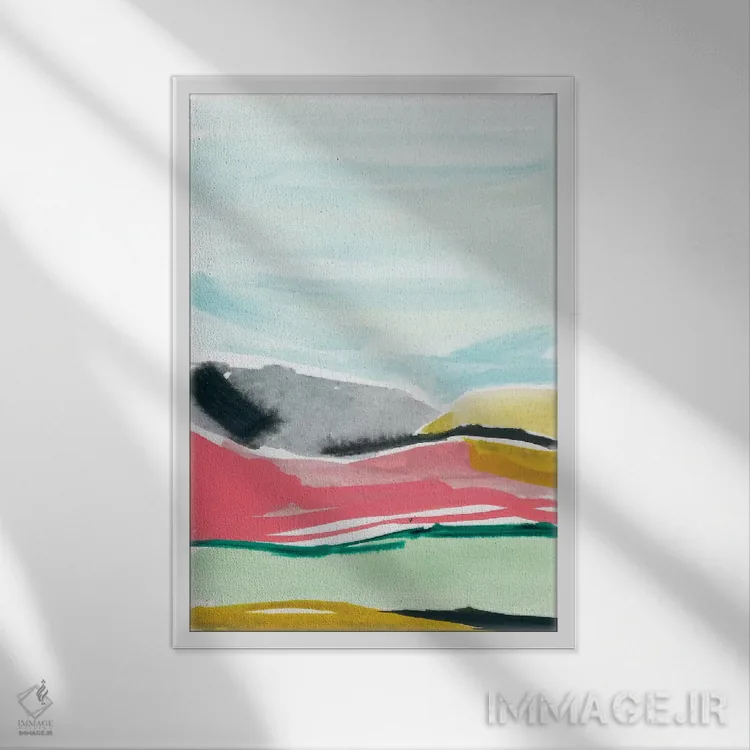 تابلو انتزاعی مناظر انتزاعی ۲ اثر جوی تینگ - نمای قابدار سفید