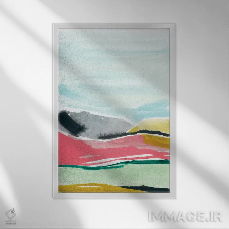 تابلو انتزاعی مناظر انتزاعی ۲ اثر جوی تینگ - نمای قابدار سفید