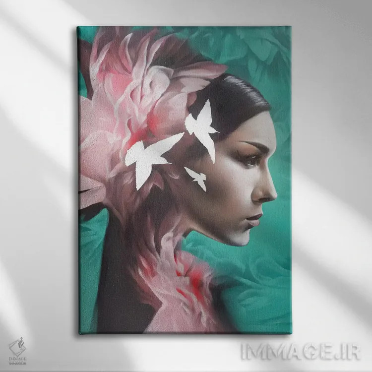 تابلو دکوراتیو خیالبافی اثر جودی توماس - نمای روبهرو روی دیوار