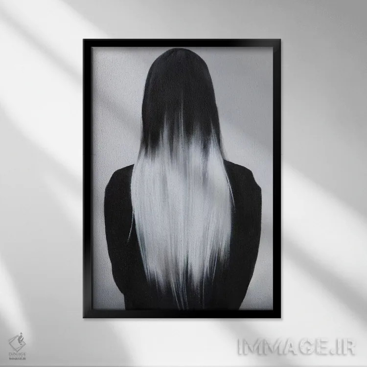 تابلو دکوراتیو نگاه کن کنار ۱ اثر جودی توماس - نمای قابدار مشکی