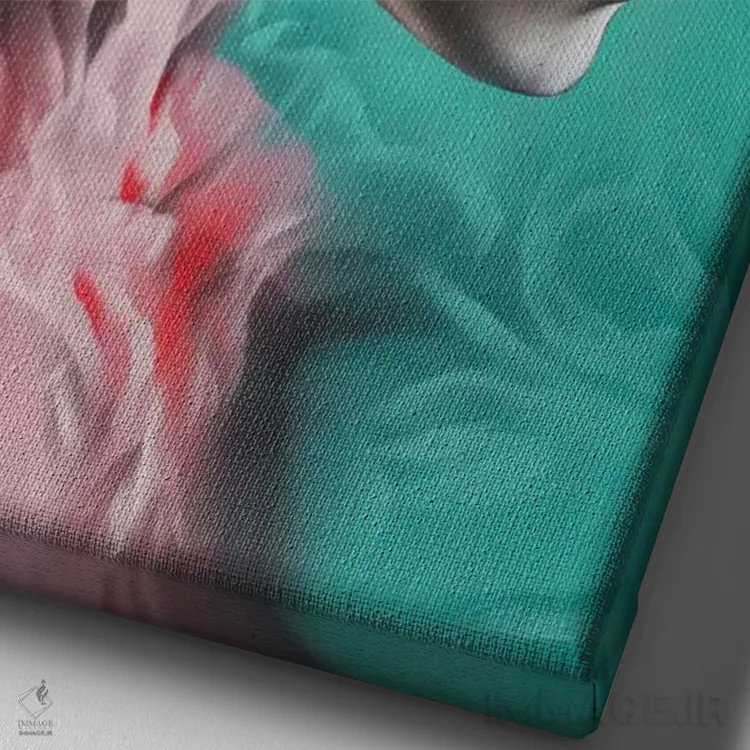 تابلو دکوراتیو خیالبافی اثر جودی توماس - نمای نزدیک بافت بوم