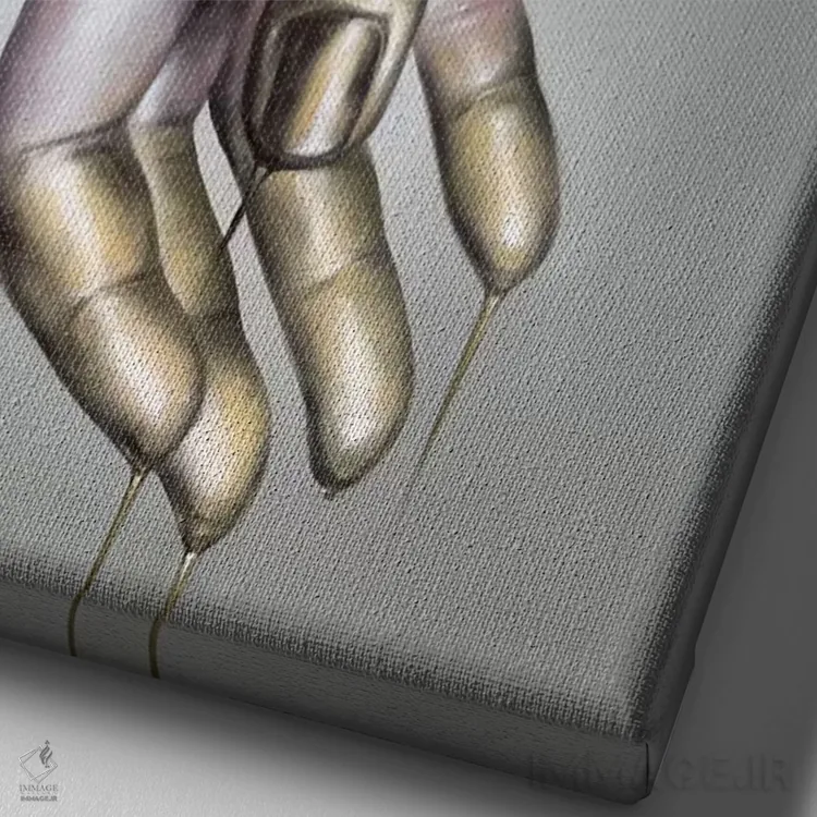 تابلو دکوراتیو درخشندگی اثر جودی توماس - نمای نزدیک بافت بوم