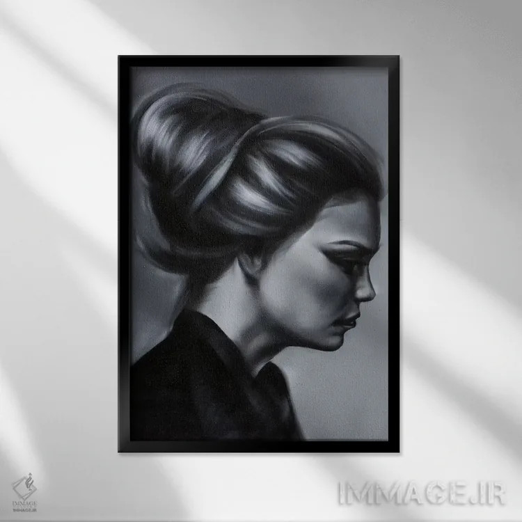 تابلو دکوراتیو گذشته آینده اثر جودی توماس - نمای قابدار مشکی