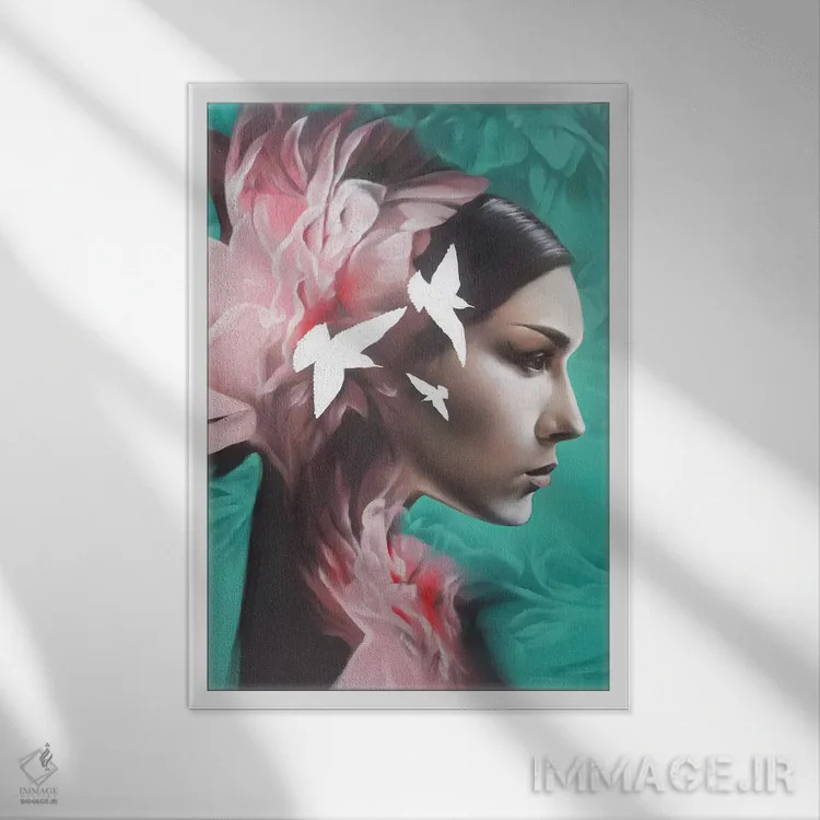 تابلو دکوراتیو خیالبافی اثر جودی توماس - نمای قابدار سفید