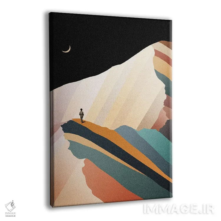 تابلو مدرن ساعات گمشده اثر استون کلاژز - نمای پرسپکتیو محصول