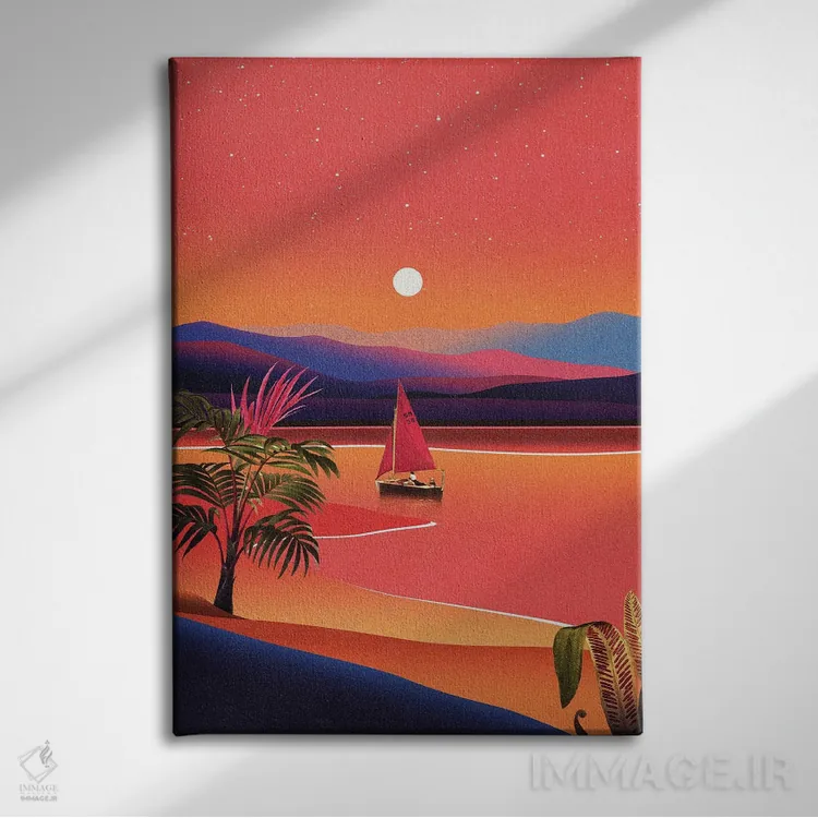 تابلو مدرن گمشده در بهشت اثر استون کلاژز - نمای روبهرو روی دیوار