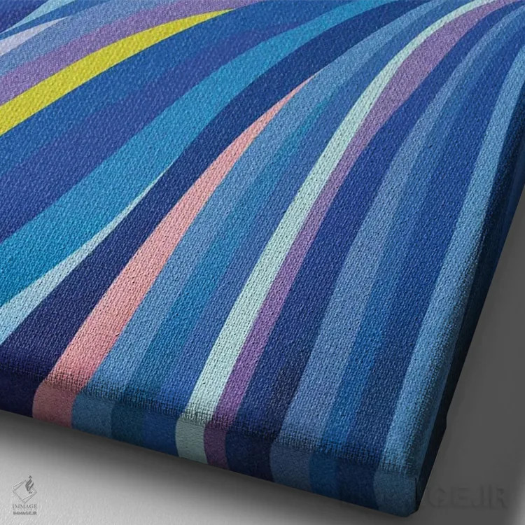 تابلو مدرن پارک کرده و رویابین اثر استون کلاژز - نمای نزدیک بافت بوم