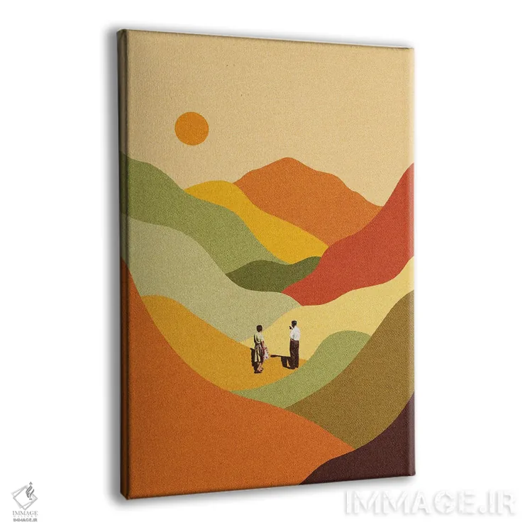 تابلو مدرن قله های باشکوه اثر استون کلاژز - نمای پرسپکتیو محصول