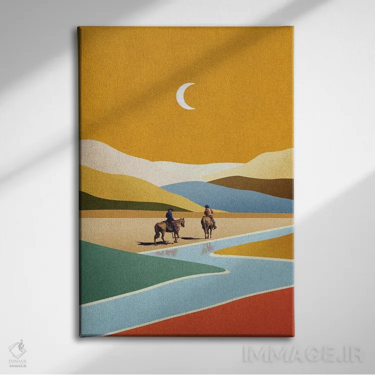 تابلو مدرن تمام و قطع اثر استون کلاژز - نمای روبهرو روی دیوار