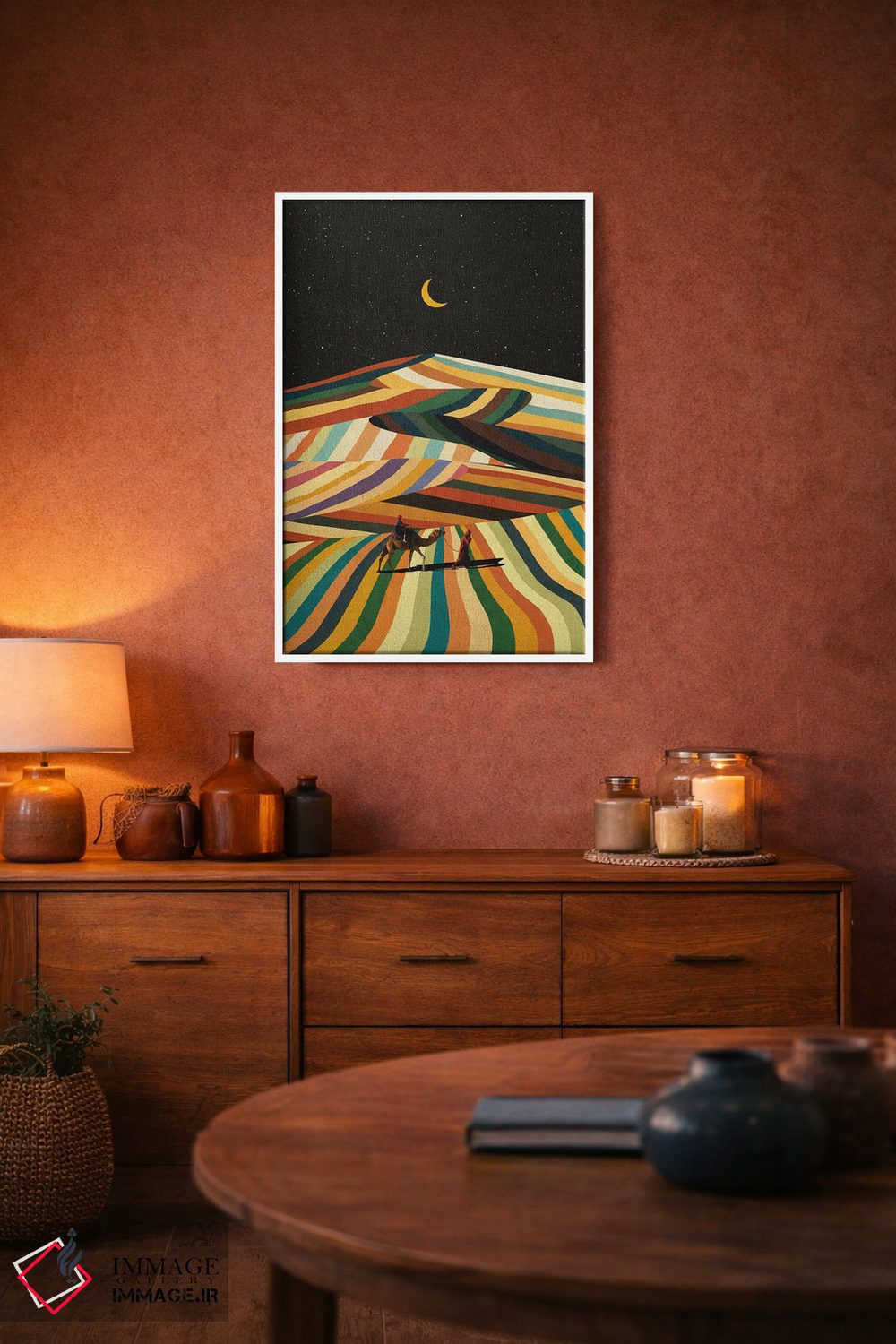 تابلو مدرن آواره عرب اثر استون کلاژز - D3W