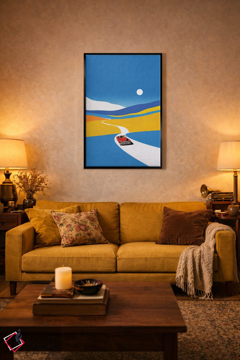 تابلو مدرن سواری در دامنه تپه اثر استون کلاژز - D3B