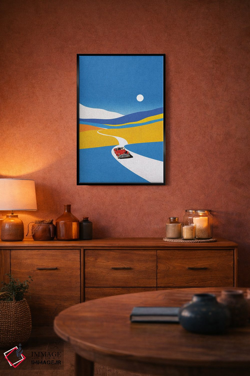 تابلو مدرن سواری در دامنه تپه اثر استون کلاژز - D4B
