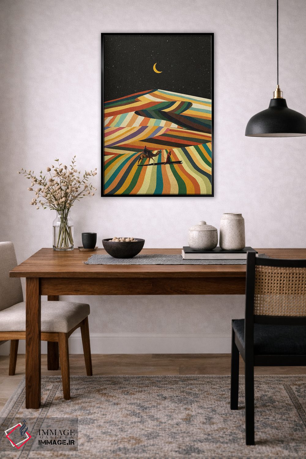 تابلو مدرن آواره عرب اثر استون کلاژز - D5B