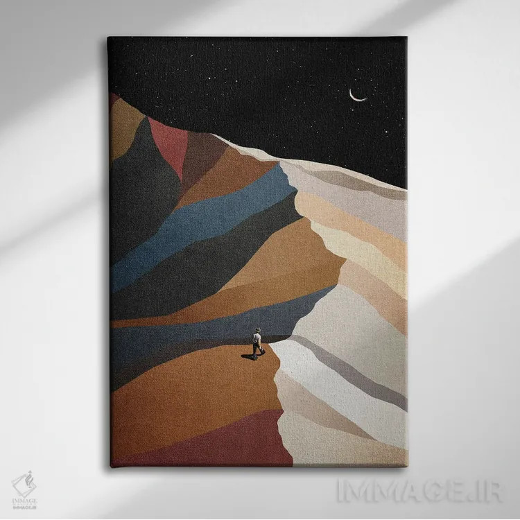 تابلو مدرن پرمبیولت اثر استون کلاژز - نمای روبهرو روی دیوار