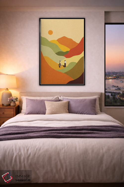 تابلو مدرن قله های باشکوه اثر استون کلاژز - D5B