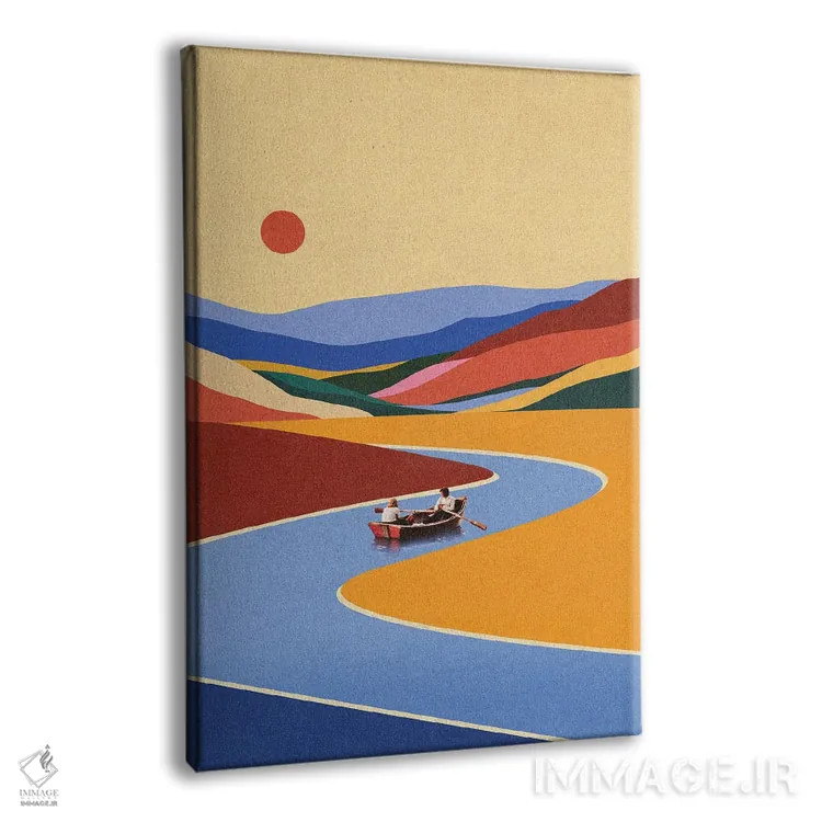 تابلو مدرن تعطیلات آخر هفته خارج از خانه اثر استون کلاژز - نمای پرسپکتیو محصول