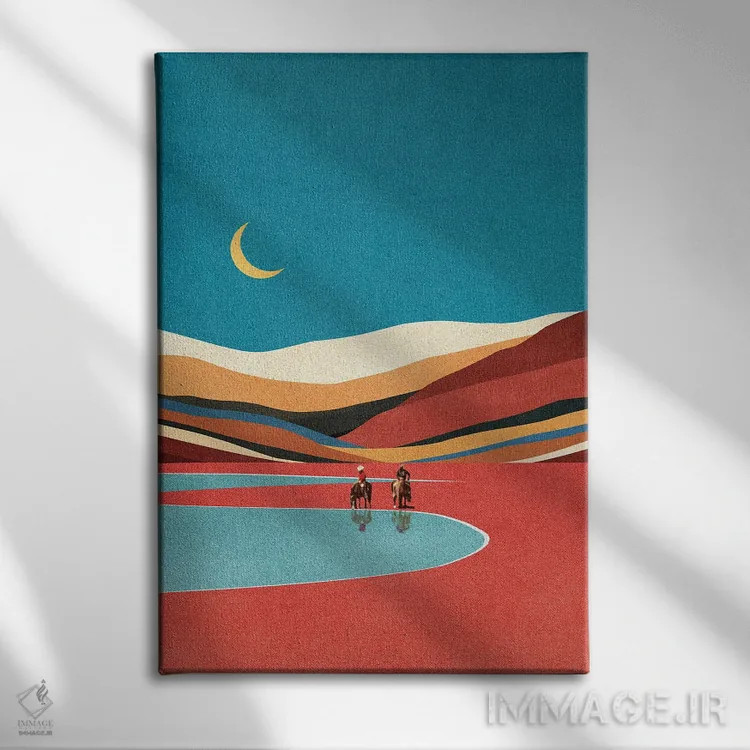 تابلو مدرن مقصد ناگفته اثر استون کلاژز - نمای روبهرو روی دیوار