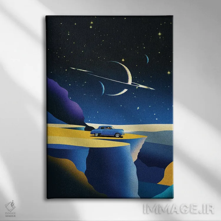 تابلو مدرن ورود آسمانی اثر استون کلاژز - نمای روبهرو روی دیوار