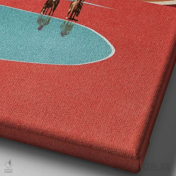 تابلو مدرن مقصد ناگفته اثر استون کلاژز - نمای نزدیک بافت بوم