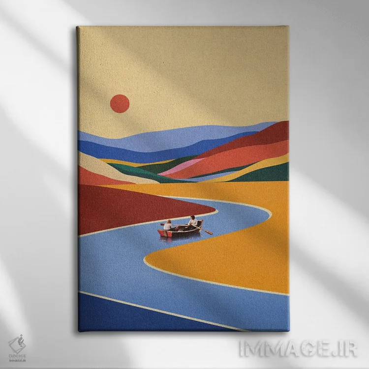 تابلو مدرن تعطیلات آخر هفته خارج از خانه اثر استون کلاژز - نمای روبهرو روی دیوار