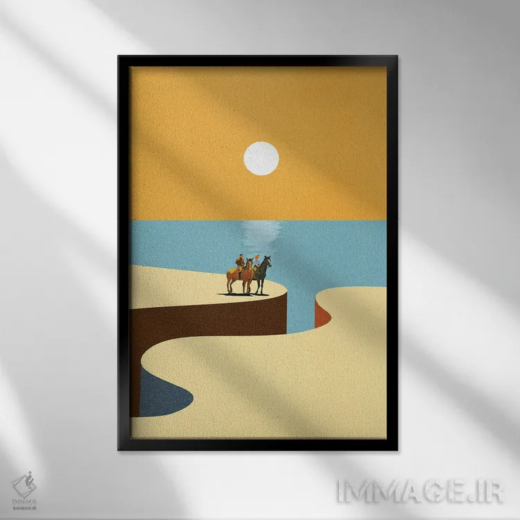 تابلو مدرن فراتر از محدودیت ها اثر استون کلاژز - نمای قابدار مشکی