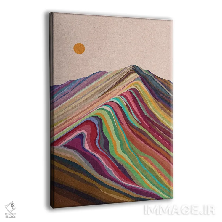 تابلو مدرن رنگ های طبیعت اثر استون کلاژز - نمای پرسپکتیو محصول