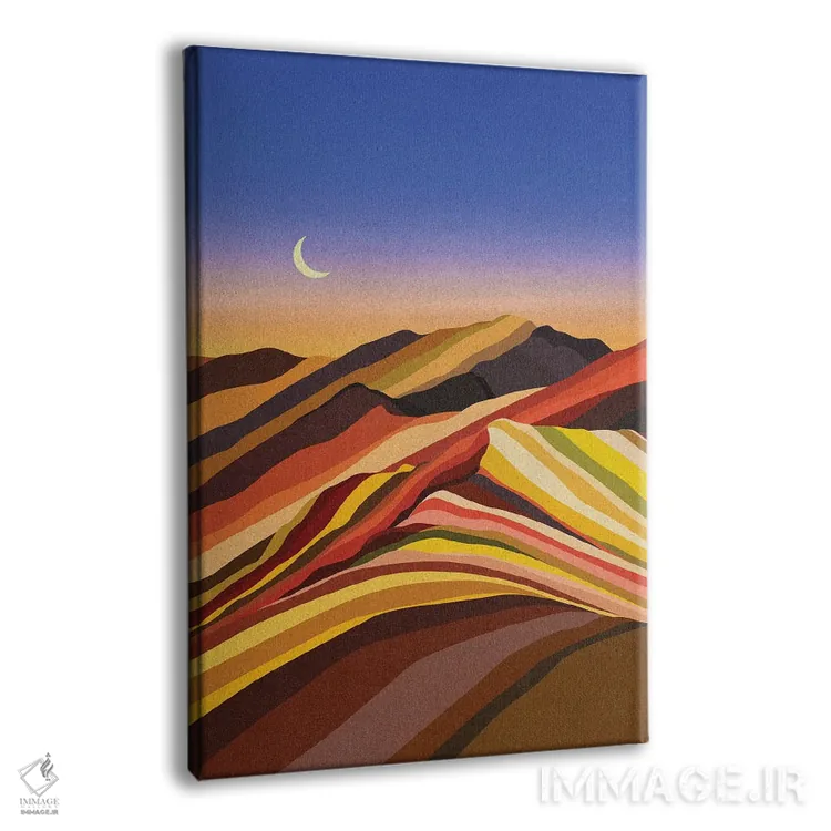 تابلو مدرن زمین رنگ پاستلی اثر استون کلاژز - نمای پرسپکتیو محصول