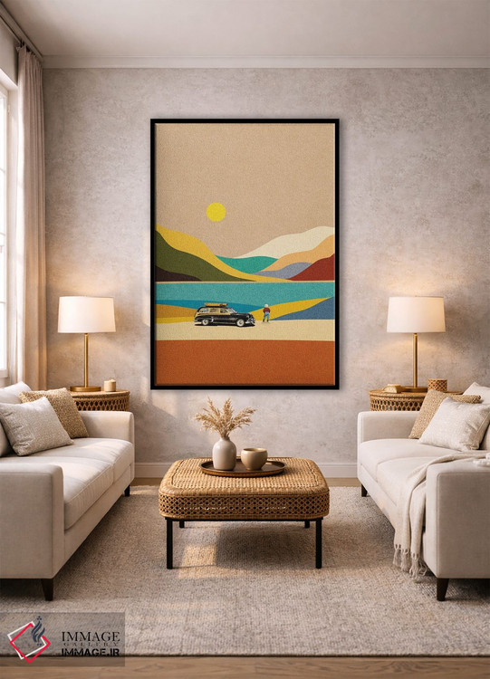 تابلو مدرن راه طولانی خانه اثر استون کلاژز - D1B