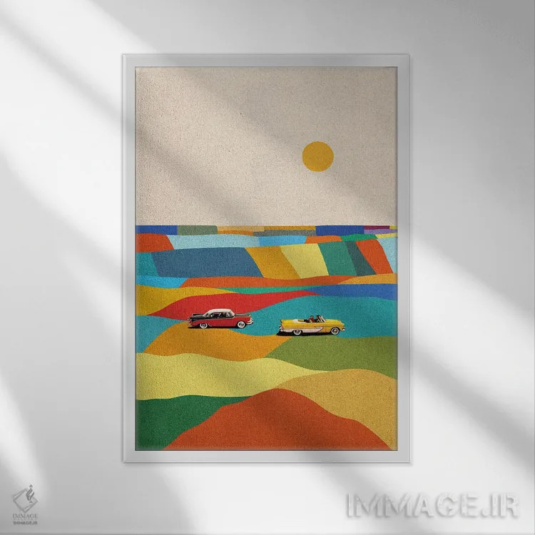 تابلو مدرن در مسیر اثر استون کلاژز - نمای قابدار سفید