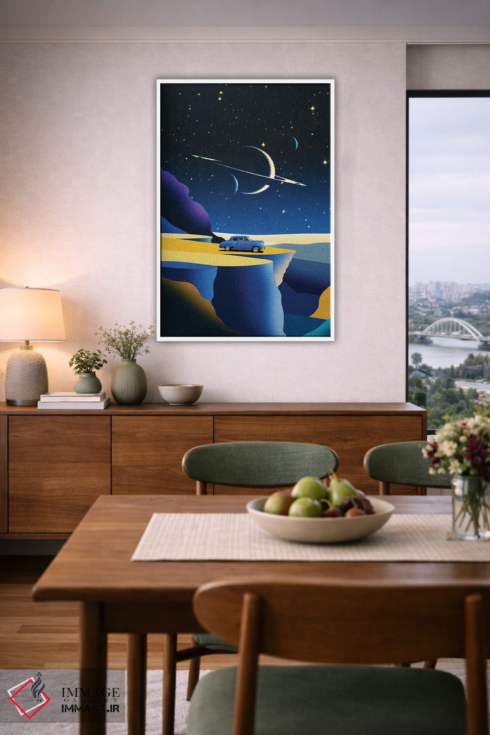 تابلو مدرن ورود آسمانی اثر استون کلاژز - D6W