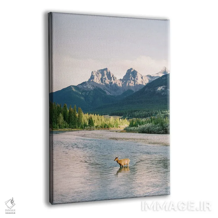 تابلو دکوراتیو عبور از رودخانه در بنف اثر جاستین میلتون - نمای پرسپکتیو محصول