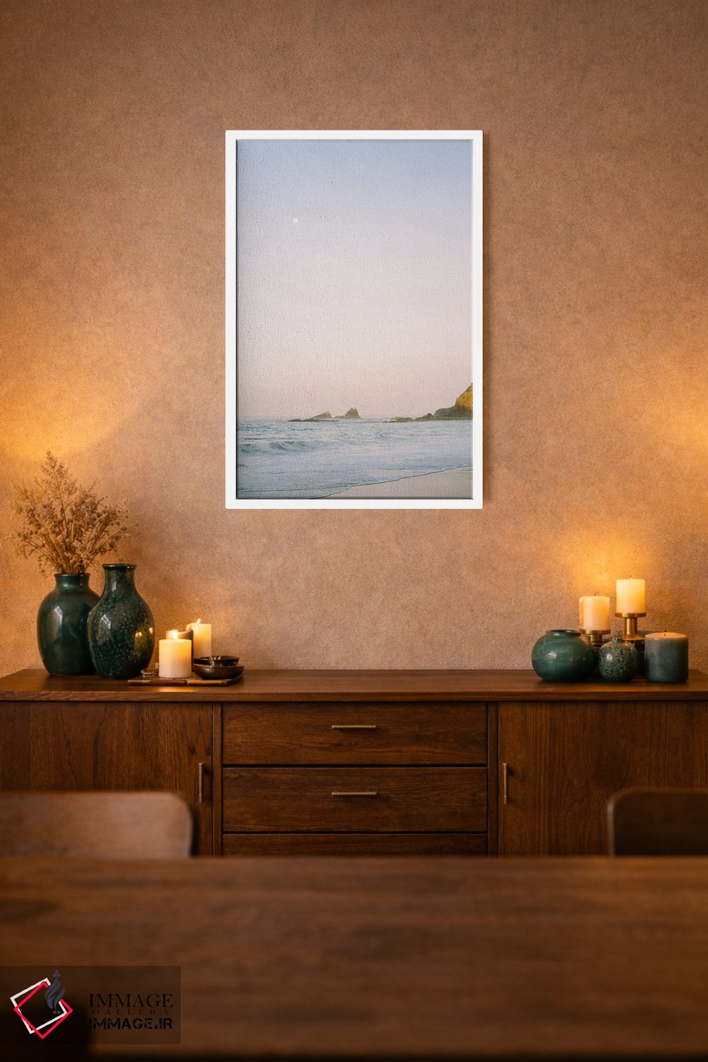 تابلو دکوراتیو طلوع آفتاب در ساحل غربی اثر جاستین میلتون - D1W