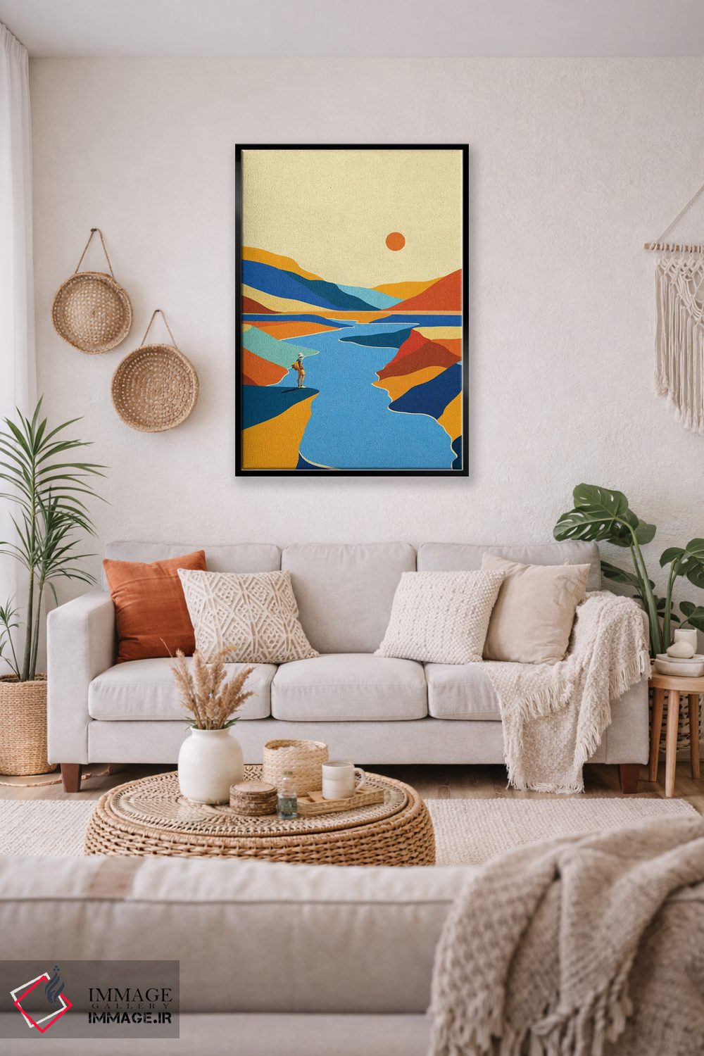 تابلو مدرن منظره آرامش بخش اثر استون کلاژز - D4B