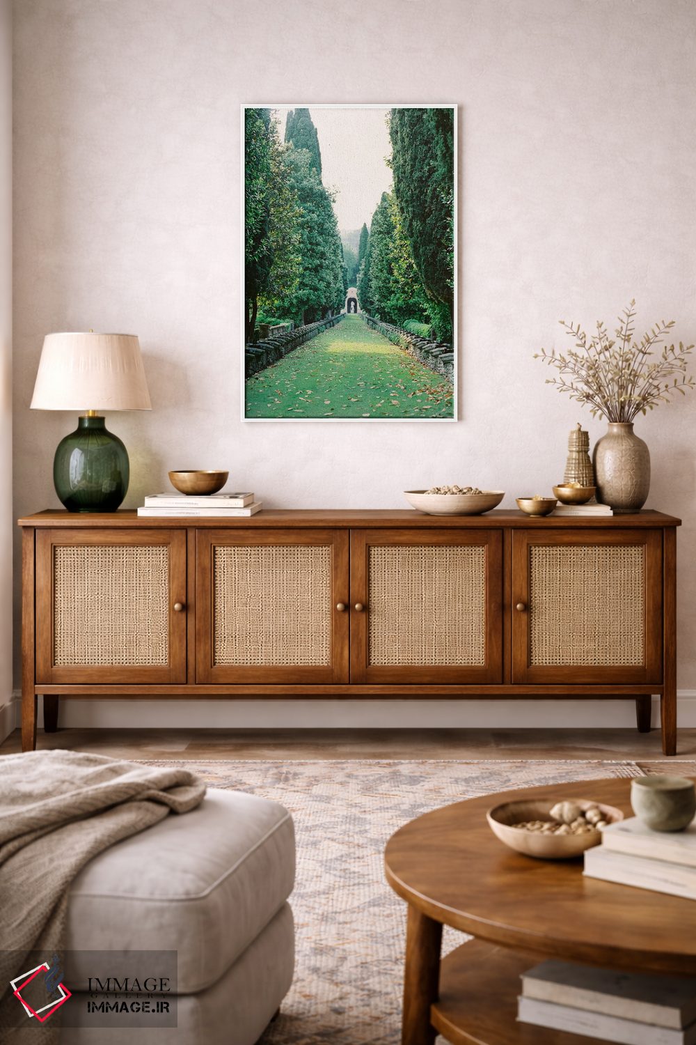 تابلو دکوراتیو باغ های ایتالیا اثر جاستین میلتون - D1W