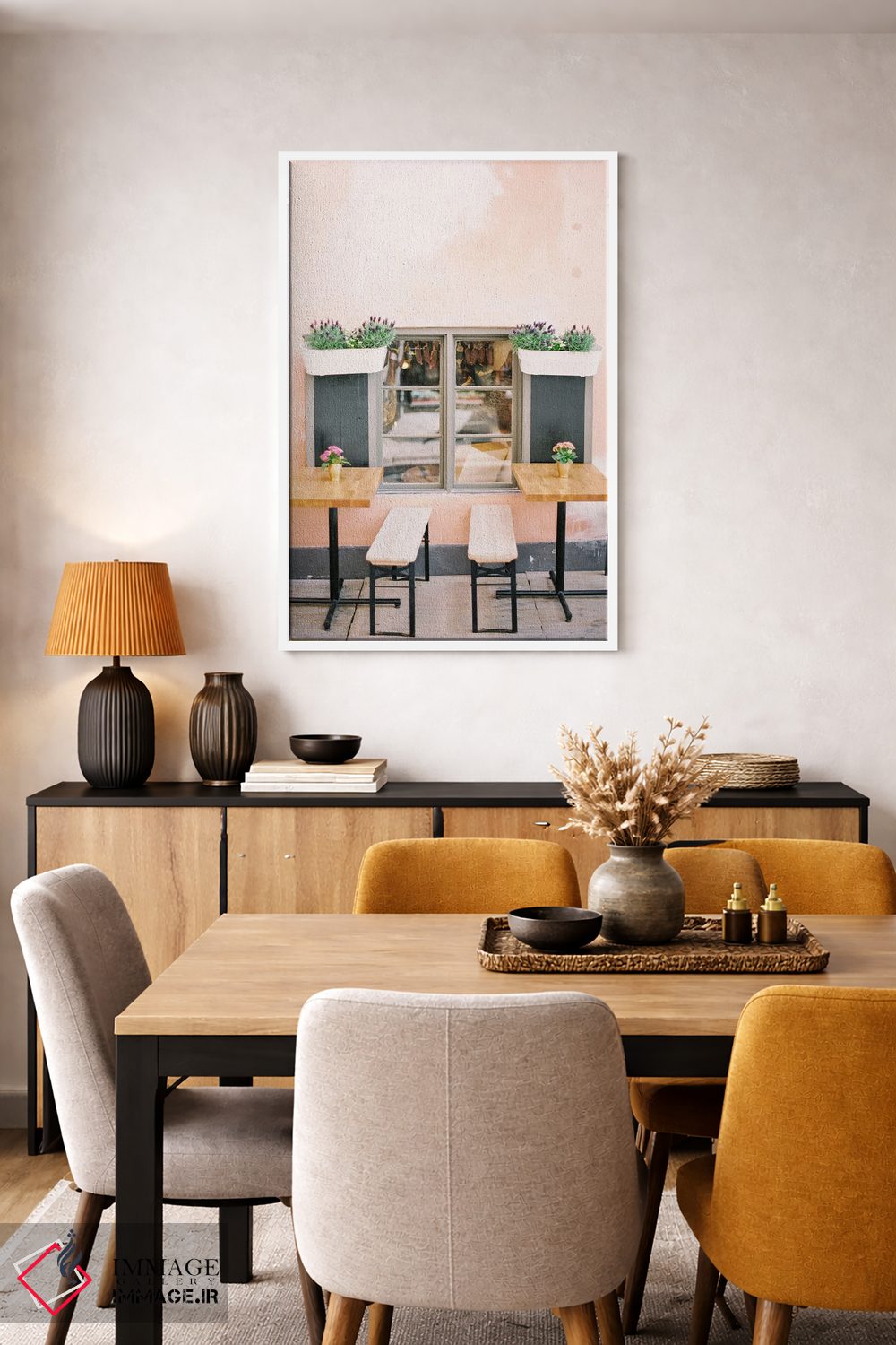 تابلو دکوراتیو کافه سوئدی اثر جاستین میلتون - D5W