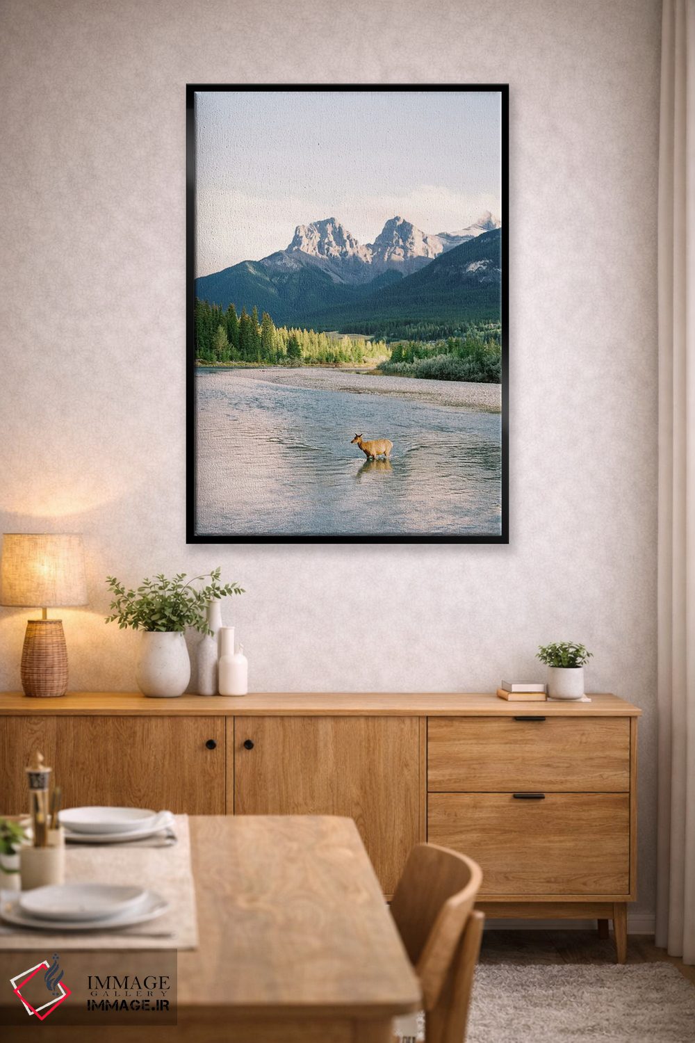 تابلو دکوراتیو عبور از رودخانه در بنف اثر جاستین میلتون - D4B