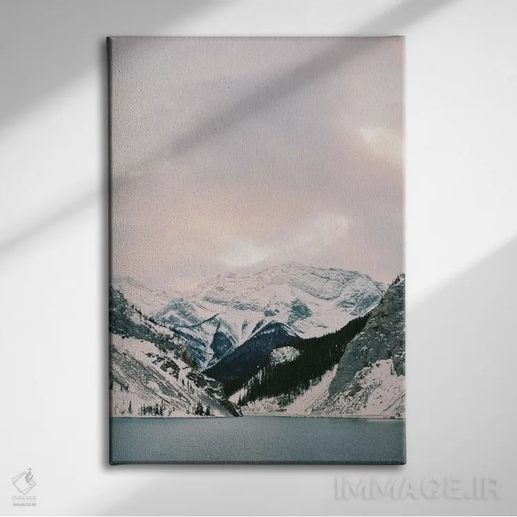 تابلو دکوراتیو غروب کوهستان اثر جاستین میلتون - نمای روبهرو روی دیوار