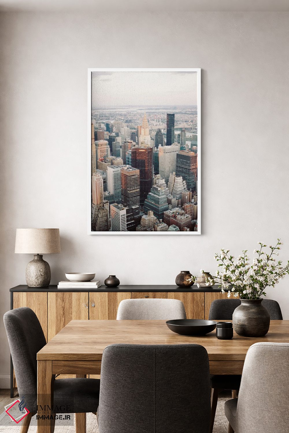 تابلو دکوراتیو منظره آسمان نمای نیویورک از بالا اثر جاستین میلتون - D4W