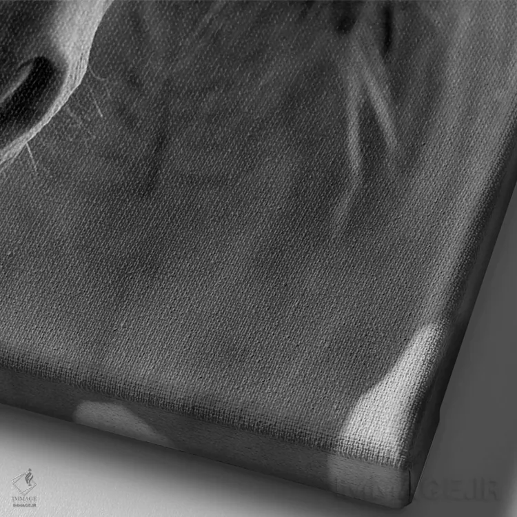 تابلو دکوراتیو پرتره یک اسب اثر جاستین میلتون - نمای نزدیک بافت بوم