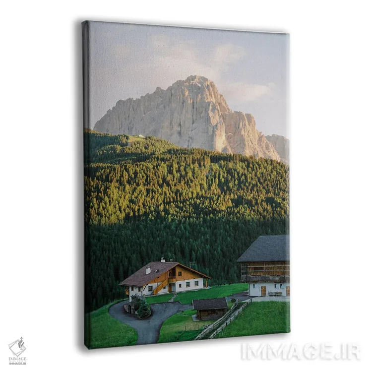 تابلو دکوراتیو شهر کوهستانی اثر جاستین میلتون - نمای پرسپکتیو محصول