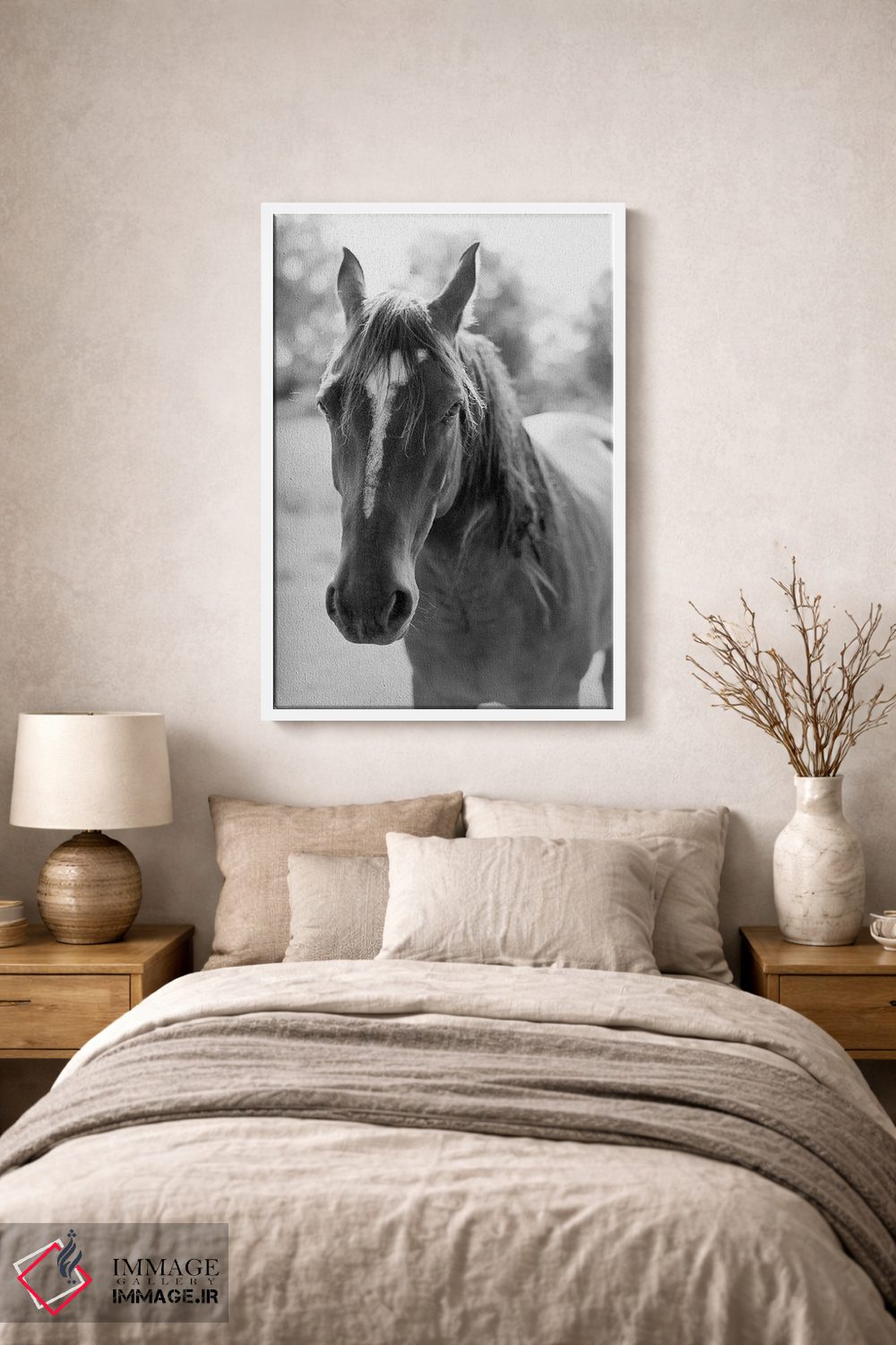 تابلو دکوراتیو پرتره یک اسب اثر جاستین میلتون - D1W