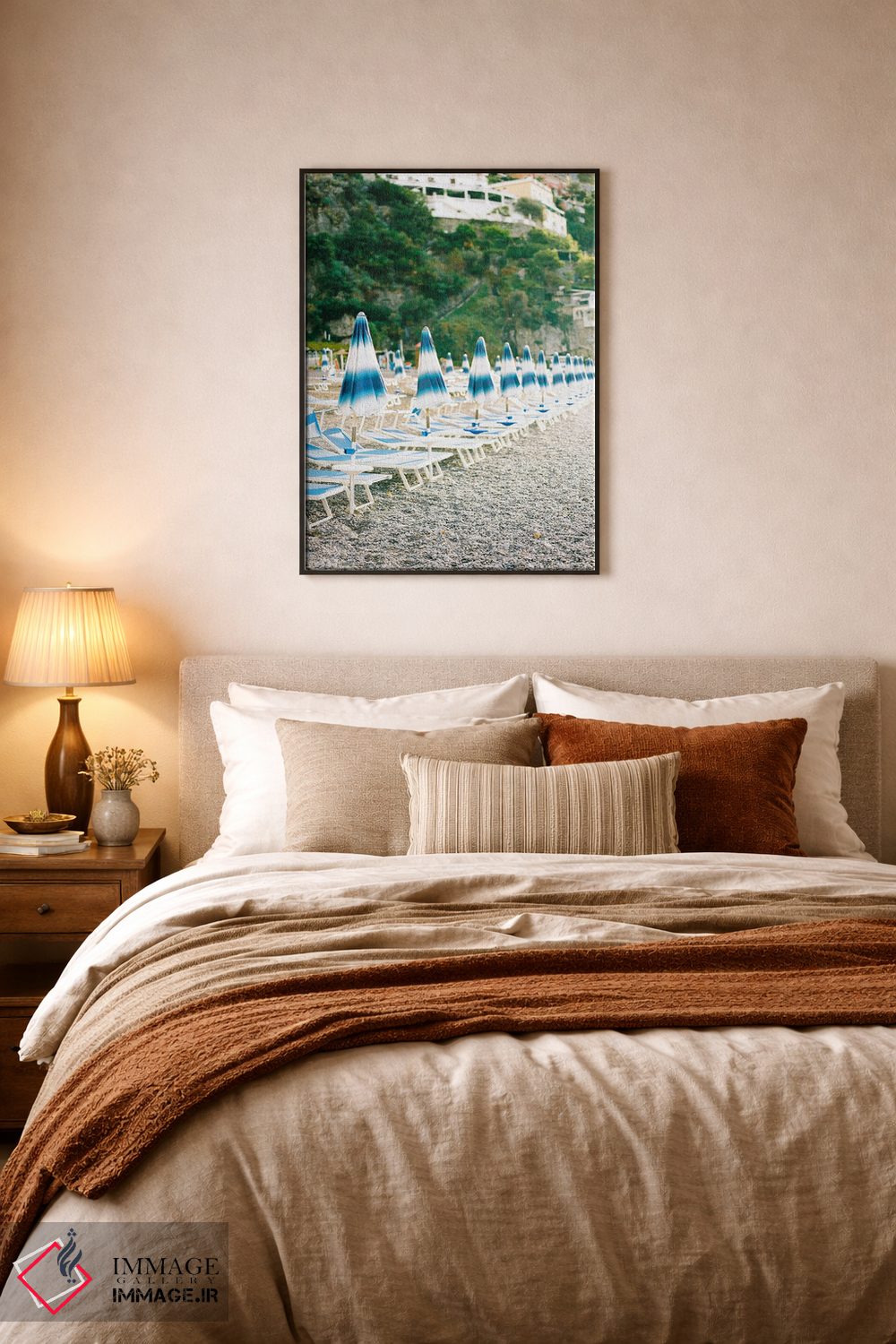 تابلو دکوراتیو ساحل پوزیتانو اثر جاستین میلتون - D6B
