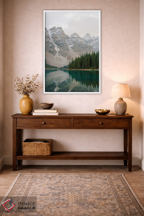 تابلو دکوراتیو بازتاب دریاچه فیروزه ای اثر جاستین میلتون - D2W