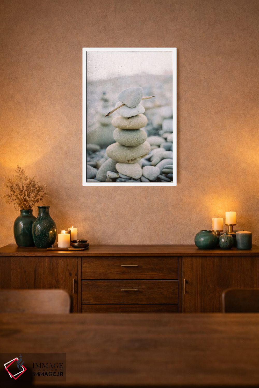 تابلو دکوراتیو مجسمه ساحل صخره ای اثر جاستین میلتون - D1W